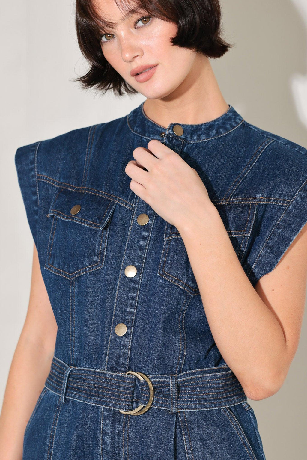 TRUE BLUE LOVE DENIM JUMPSUIT Flying Tomato