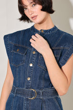 TRUE BLUE LOVE DENIM JUMPSUIT Flying Tomato