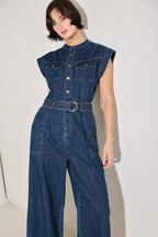 TRUE BLUE LOVE DENIM JUMPSUIT Flying Tomato