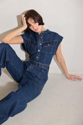 TRUE BLUE LOVE DENIM JUMPSUIT Flying Tomato