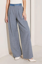 MARINA PINSTRIPE WOVEN SEERSUCKER PANTS Flying Tomato