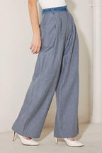 MARINA PINSTRIPE WOVEN SEERSUCKER PANTS Flying Tomato