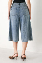 [PREORDER] SKY CHARMER DENIM CULOTTE PANTS Flying Tomato