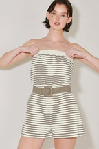 WEEKEND STRIPE KNIT ROMPER Flying Tomato