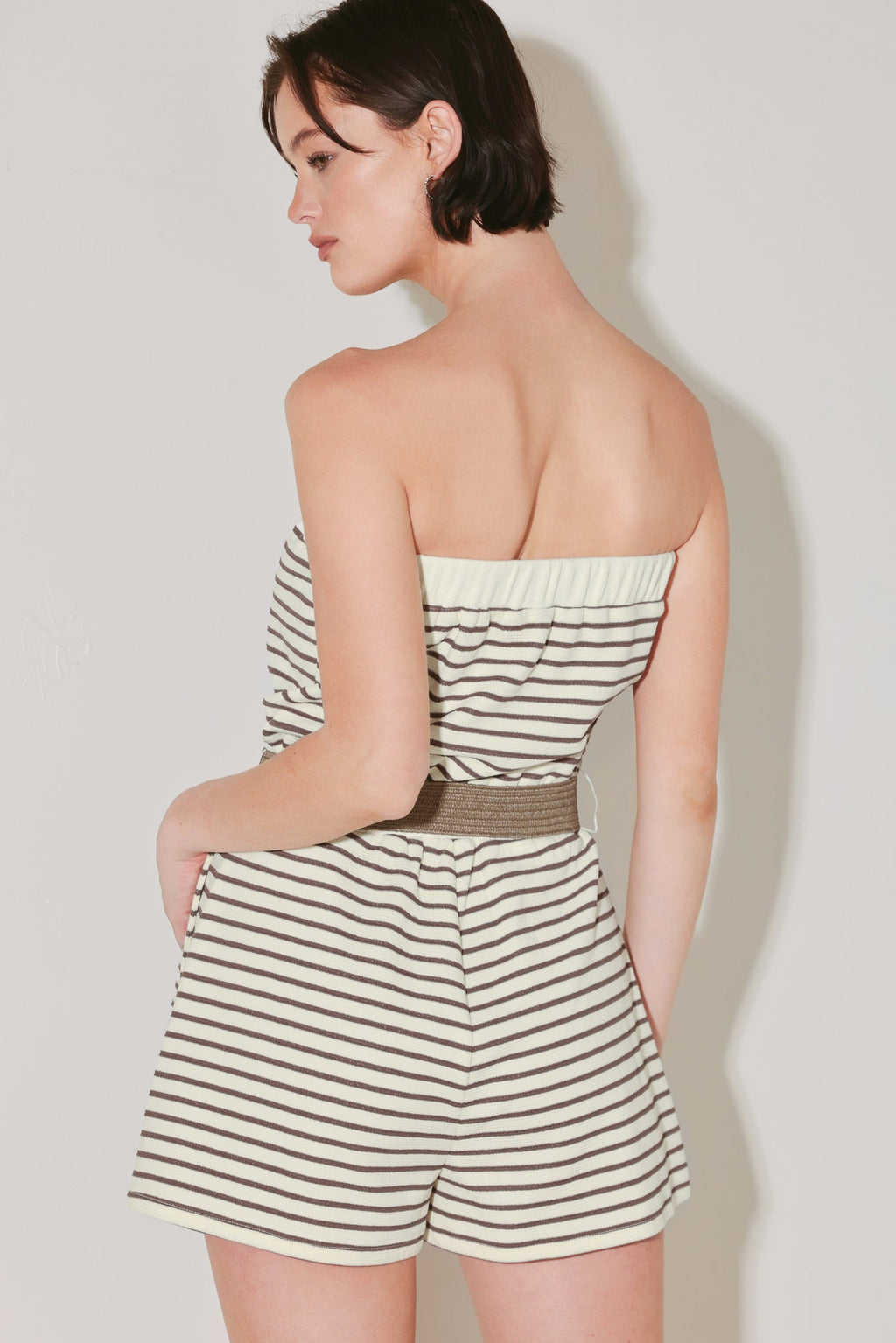 WEEKEND STRIPE KNIT ROMPER Flying Tomato