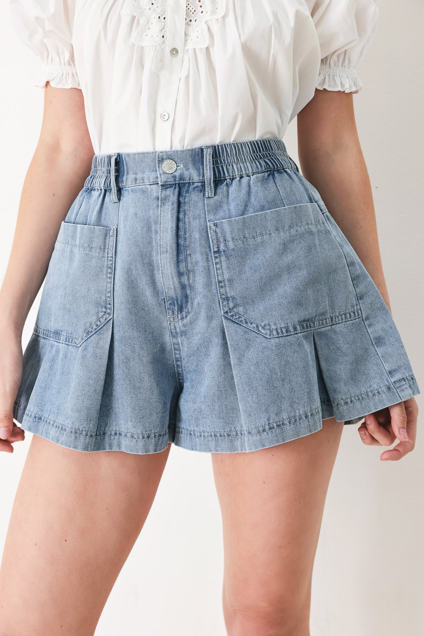 GIRL NEXT DOOR DENIM SHORT Flying Tomato