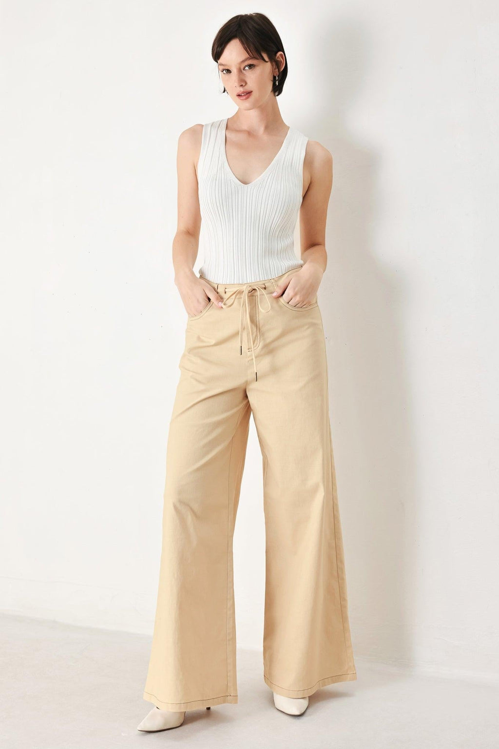 MODERN SAND WOVEN PANTS Flying Tomato