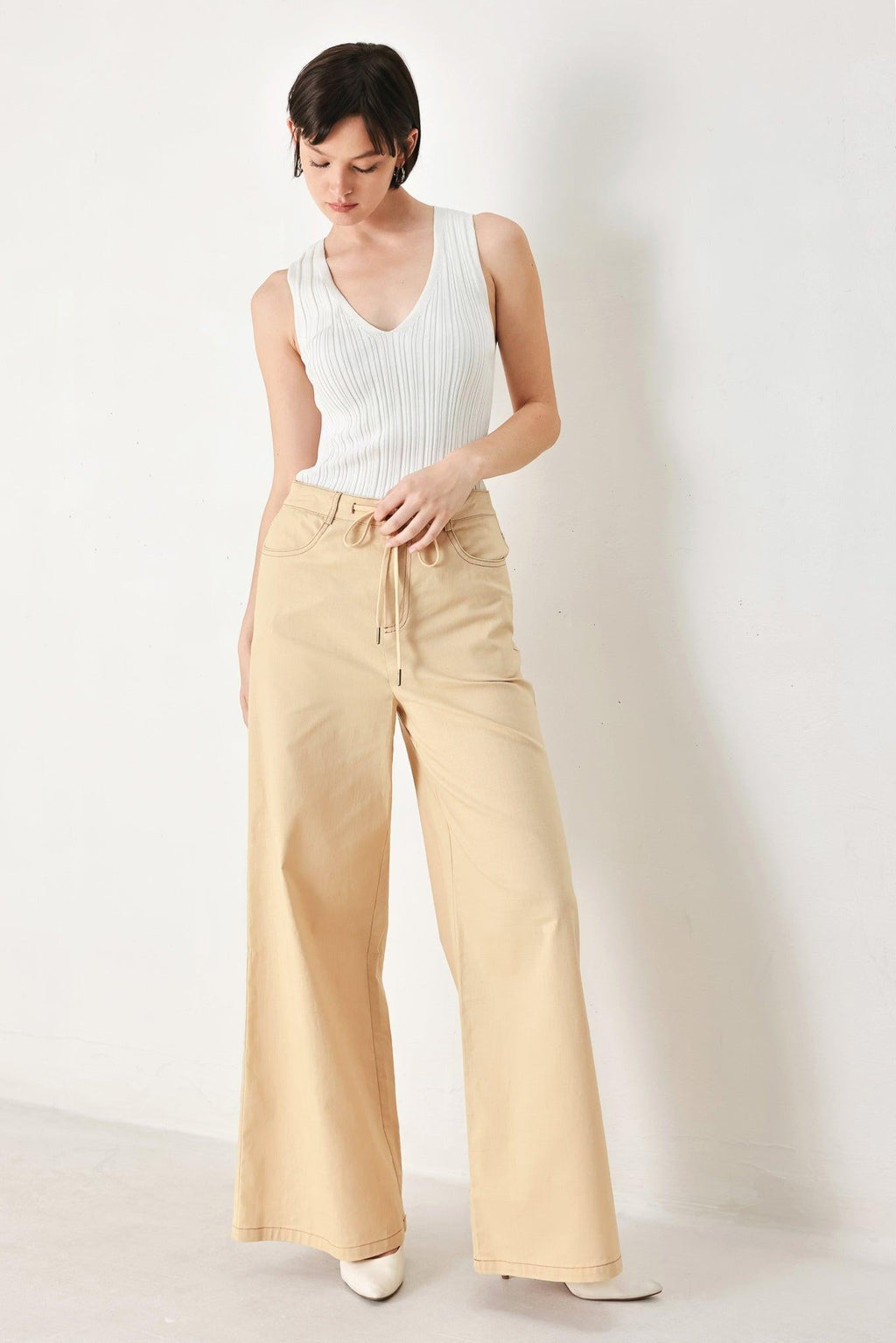 MODERN SAND WOVEN PANTS Flying Tomato