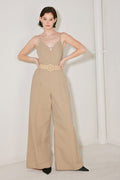 NEUTRAL GODDESS WOVEN JUMPSUIT Flying Tomato