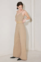 NEUTRAL GODDESS WOVEN JUMPSUIT Flying Tomato