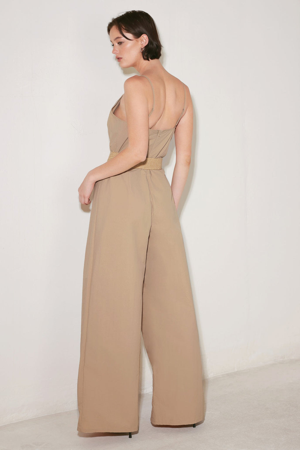 NEUTRAL GODDESS WOVEN JUMPSUIT Flying Tomato