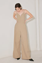 NEUTRAL GODDESS WOVEN JUMPSUIT Flying Tomato