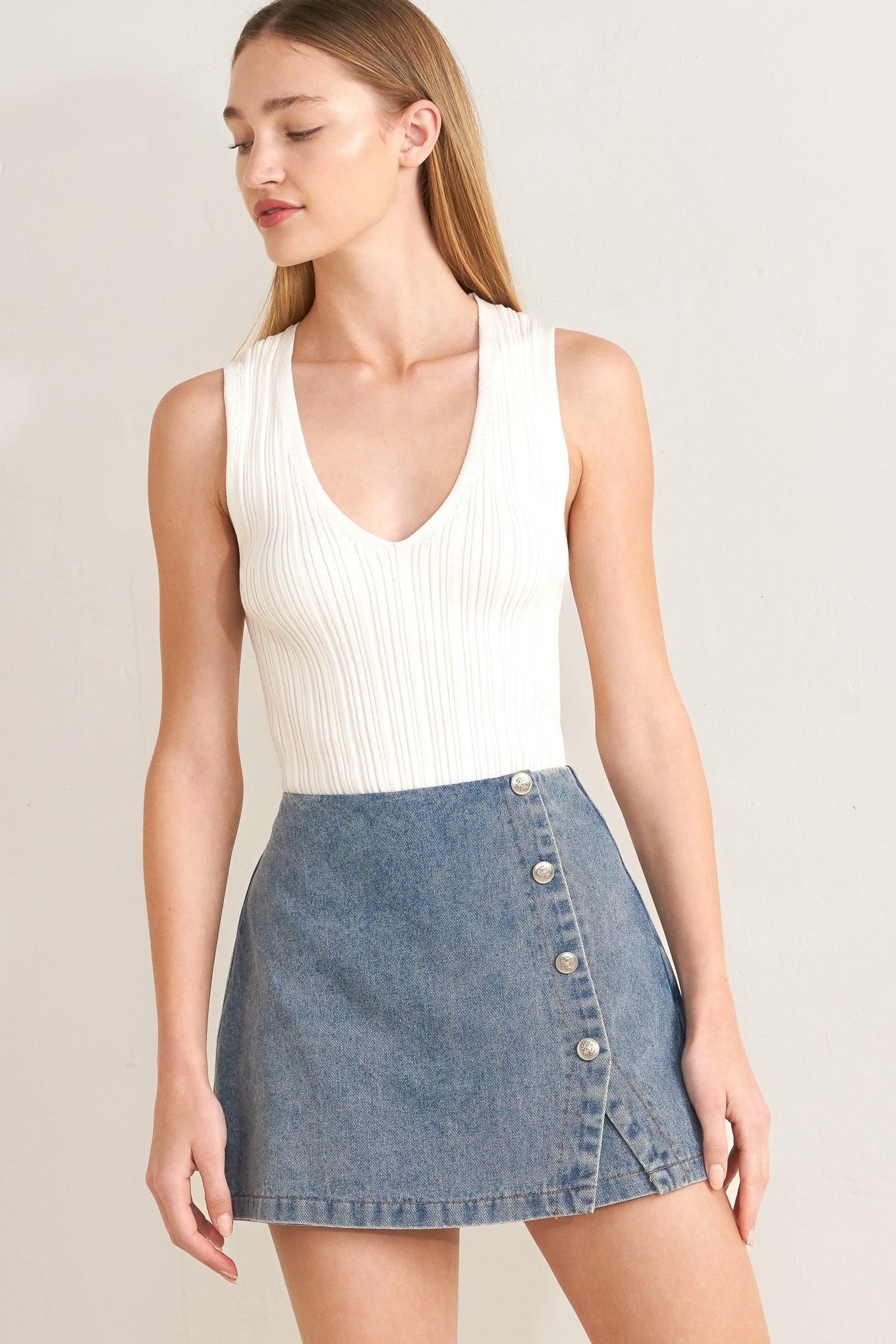 SANTA MONICA DENIM SKORT Flying Tomato