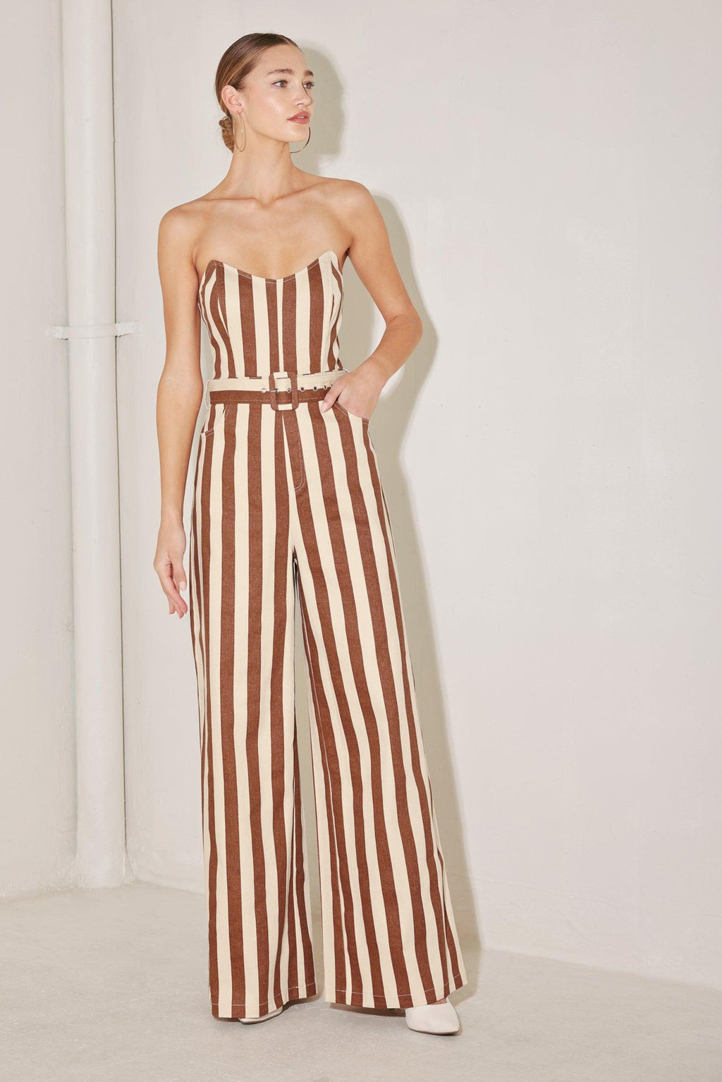 GOLDEN STRIPE ERA WOVEN JUMPSUIT Flying Tomato