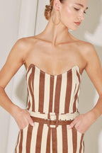 GOLDEN STRIPE ERA WOVEN JUMPSUIT Flying Tomato