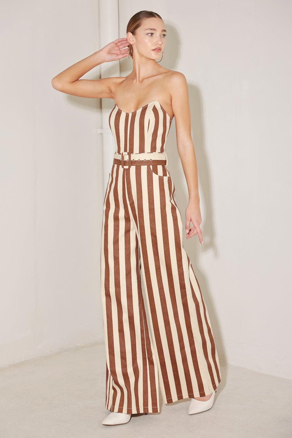 GOLDEN STRIPE ERA WOVEN JUMPSUIT Flying Tomato