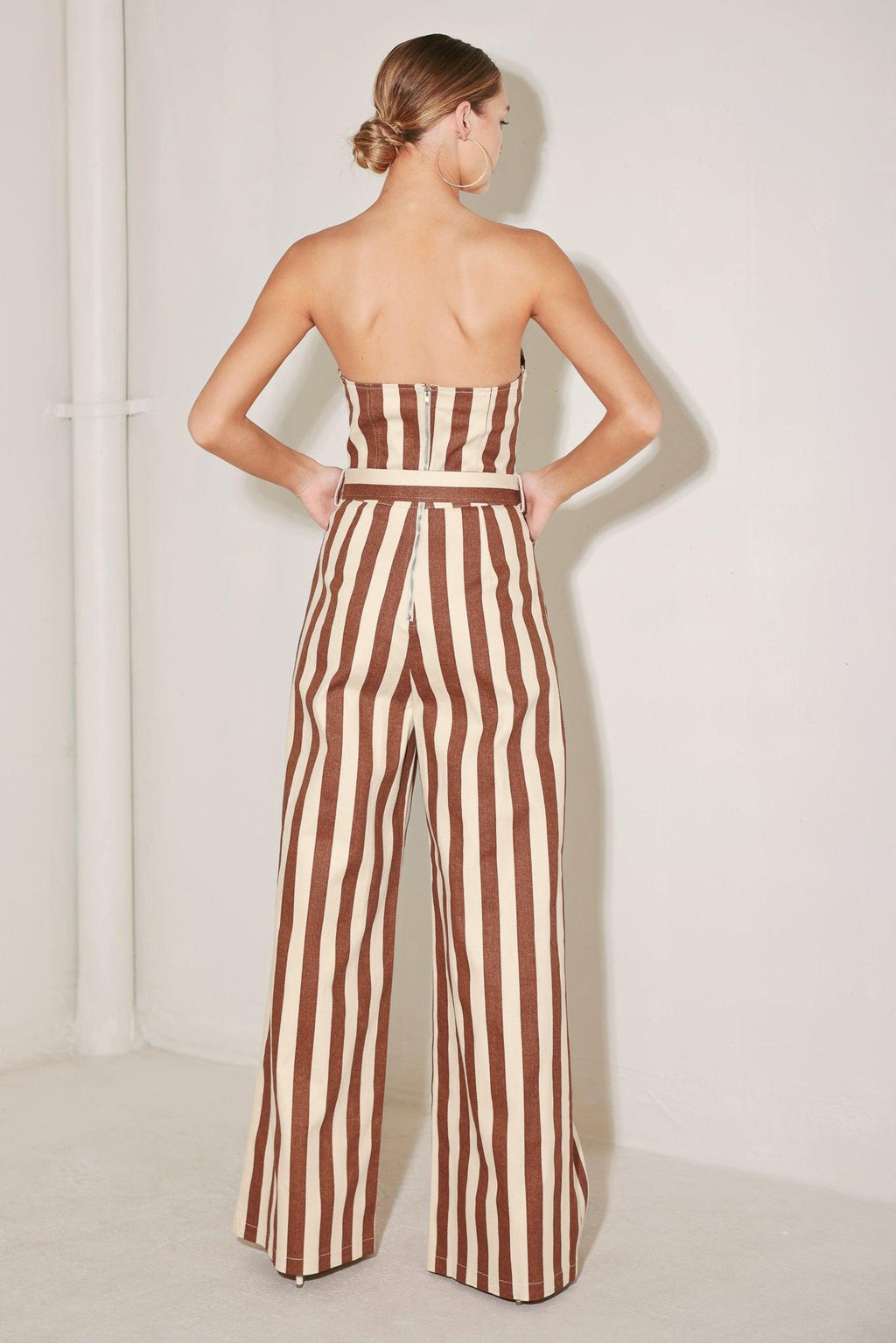 GOLDEN STRIPE ERA WOVEN JUMPSUIT Flying Tomato