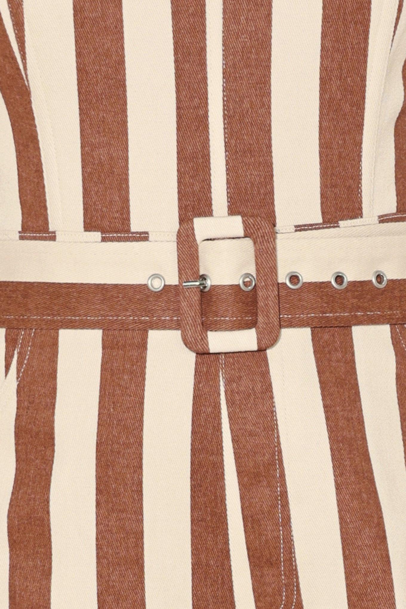 GOLDEN STRIPE ERA WOVEN JUMPSUIT Flying Tomato