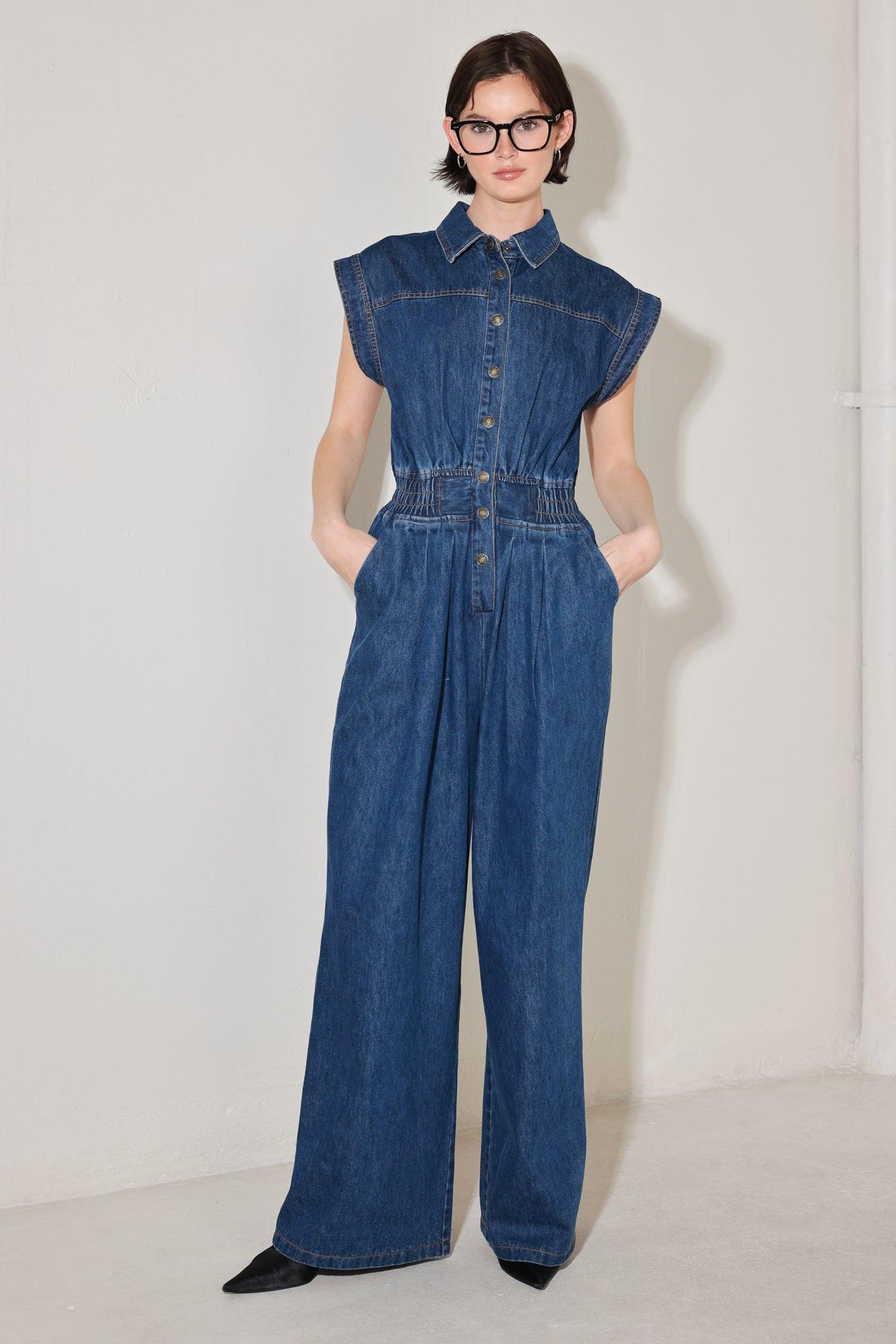 POWER PLAY DENIM JUMPSUIT Flying Tomato