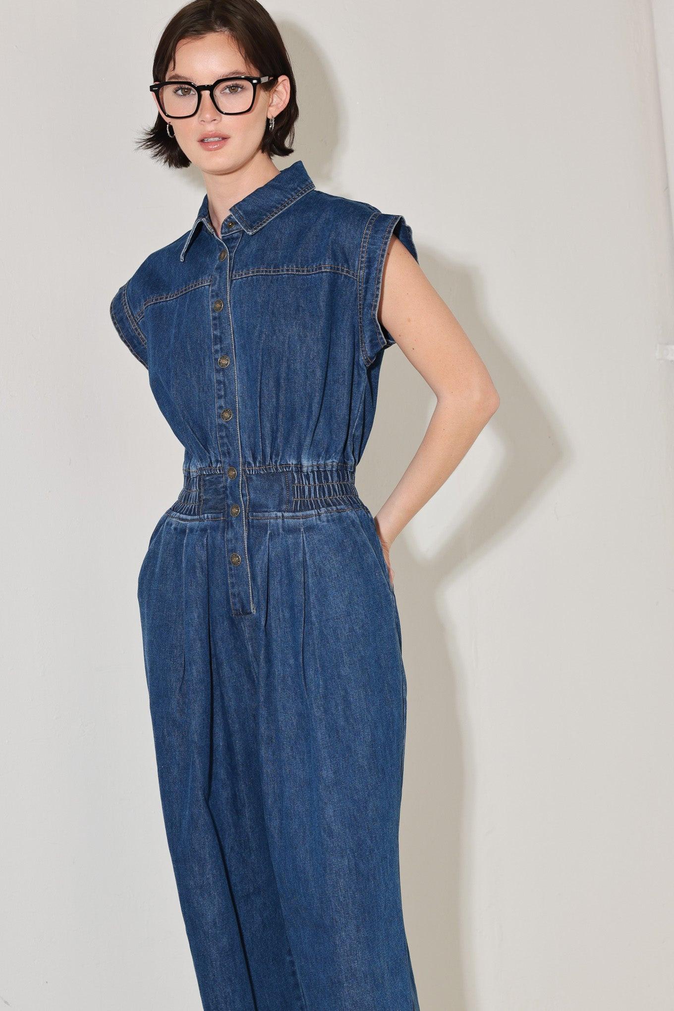 POWER PLAY DENIM JUMPSUIT Flying Tomato