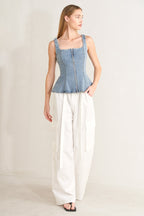 WHITE DRIFT WOVEN CARGO PANTS Flying Tomato