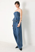 BLUE HONEY OVERSIZE DENIM PANTS Flying Tomato