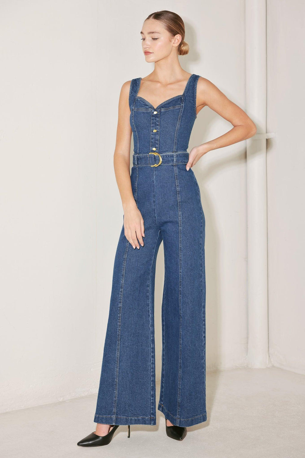 WESTSIDE GLAM DENIM JUMPSUIT Flying Tomato