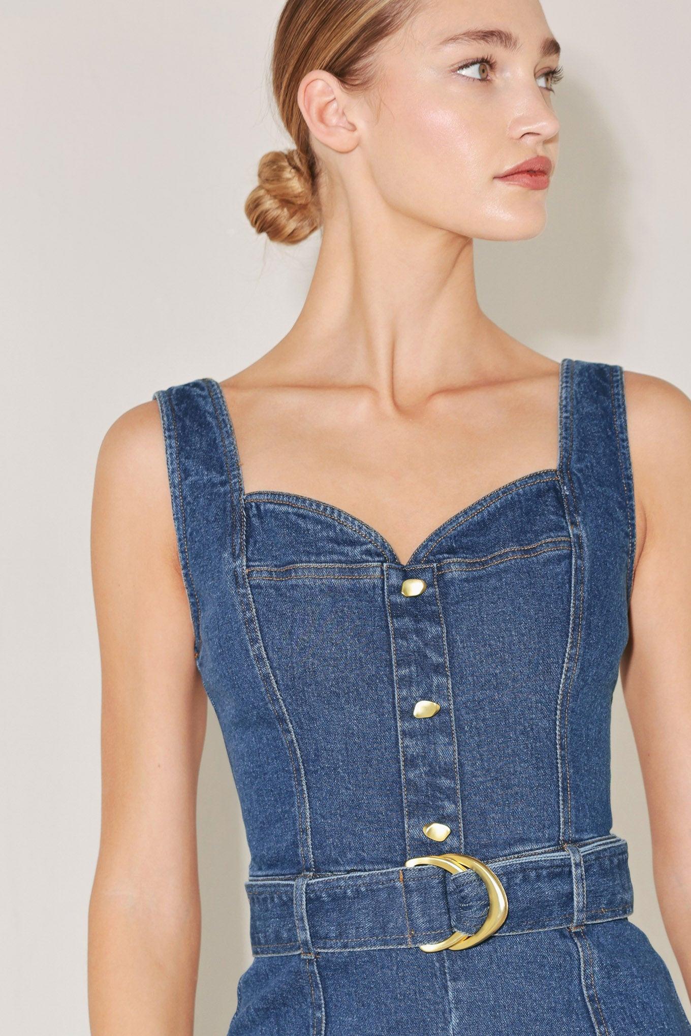 WESTSIDE GLAM DENIM JUMPSUIT Flying Tomato