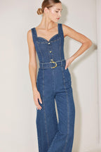 WESTSIDE GLAM DENIM JUMPSUIT Flying Tomato