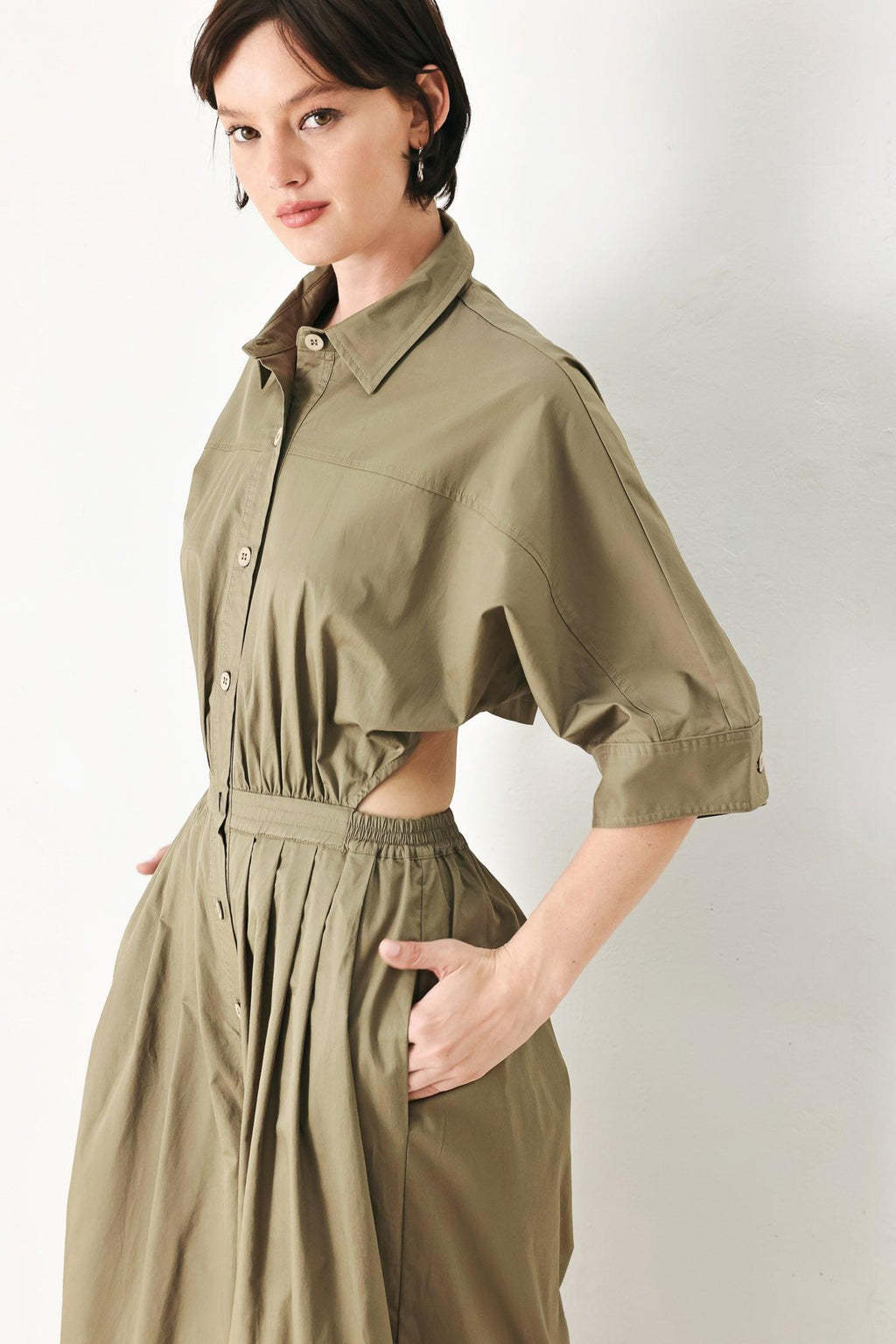 OLIVE DAYDREAM WOVEN JUMPSUIT Flying Tomato