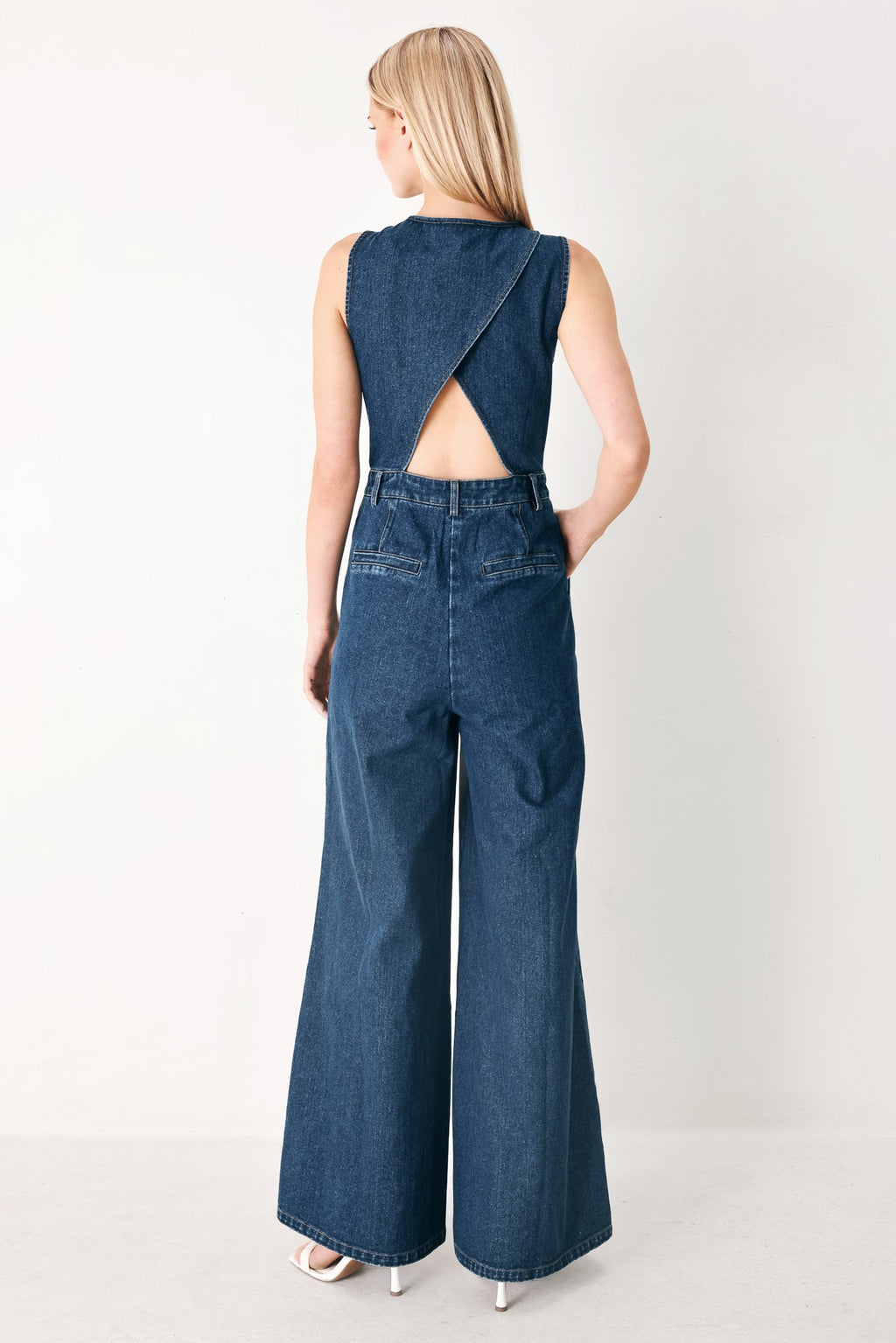 RUNWAY HIT LINE DENIM JUMPSUIT Flying Tomato