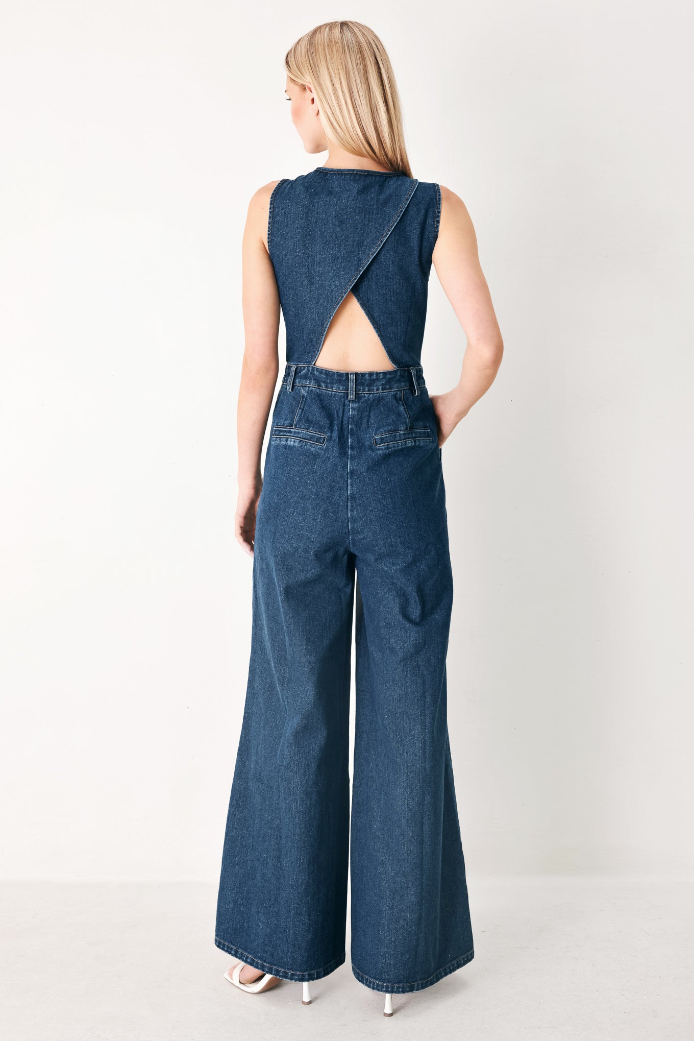 RUNWAY HIT LINE DENIM JUMPSUIT Flying Tomato