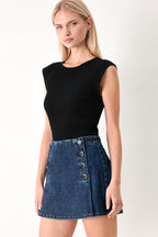 RUN THE CITY DENIM SKORT Flying Tomato