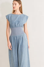 RUNNING IN DENIM JUMPSUIT Flying Tomato