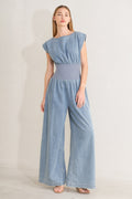 RUNNING IN DENIM JUMPSUIT Flying Tomato