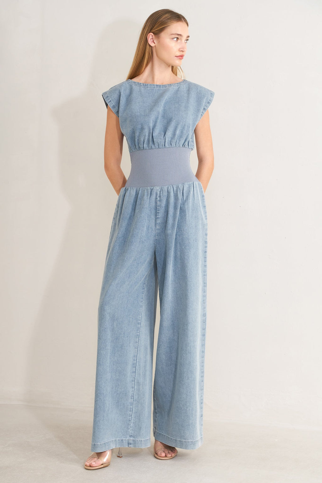 RUNNING IN DENIM JUMPSUIT Flying Tomato