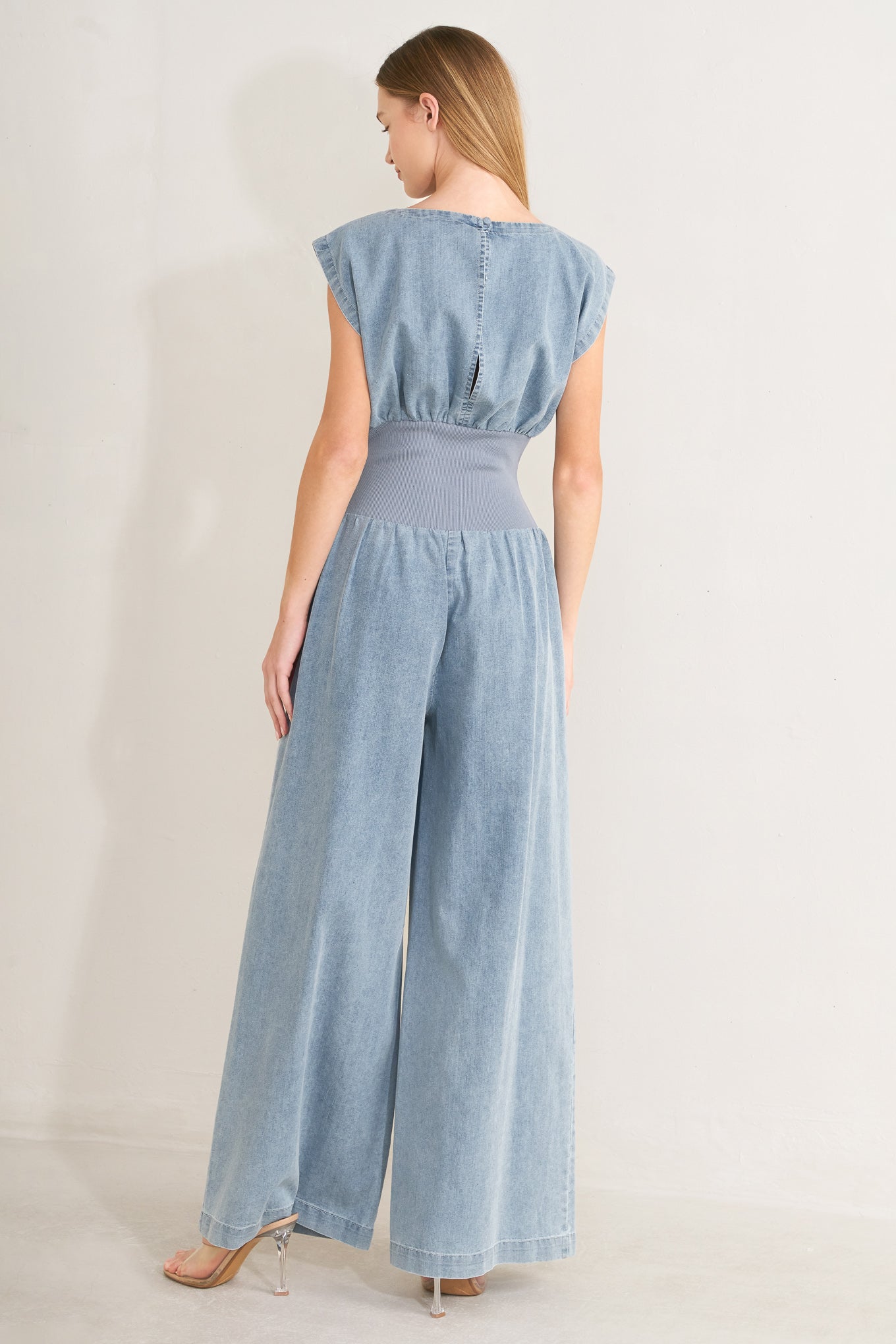 RUNNING IN DENIM JUMPSUIT Flying Tomato