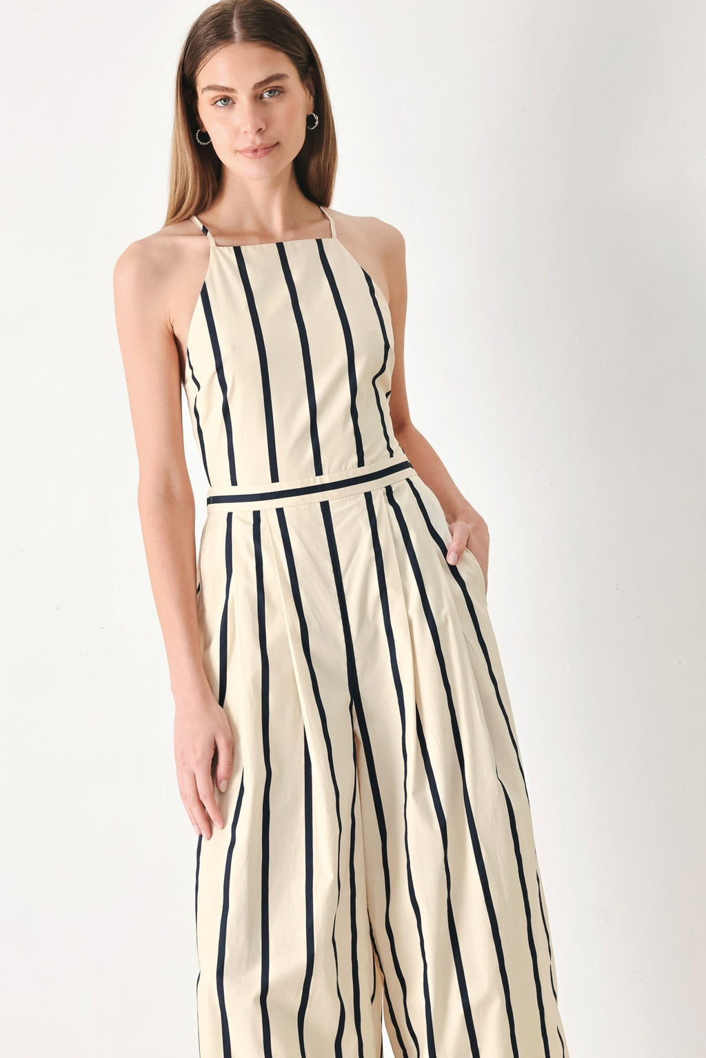 MONACO STRIPE WOVEN JUMPSUIT Flying Tomato