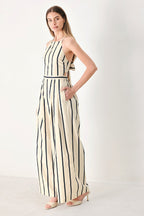 MONACO STRIPE WOVEN JUMPSUIT Flying Tomato