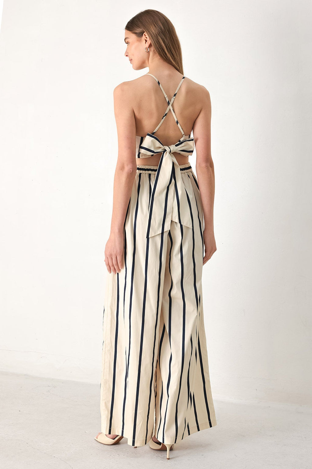 MONACO STRIPE WOVEN JUMPSUIT Flying Tomato