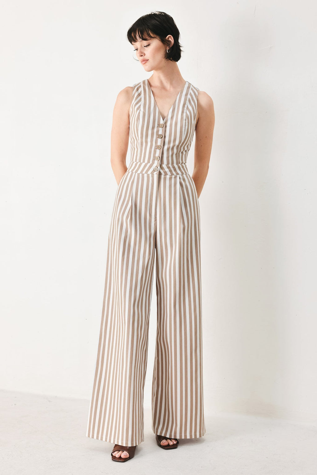NATURAL RHYTHM WOVEN JUMPSUIT Flying Tomato