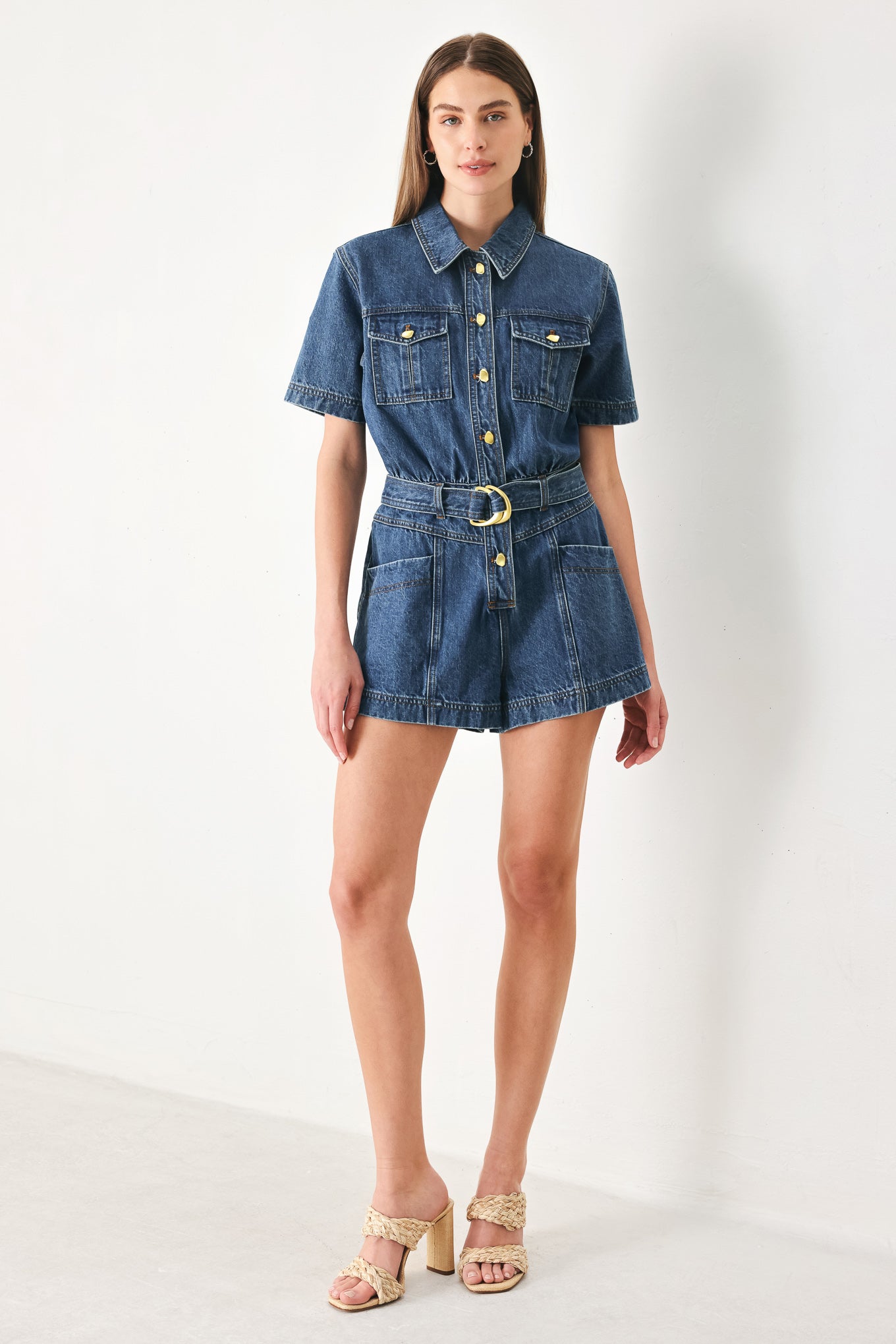 PLAY MODE DENIM ROMPER Flying Tomato