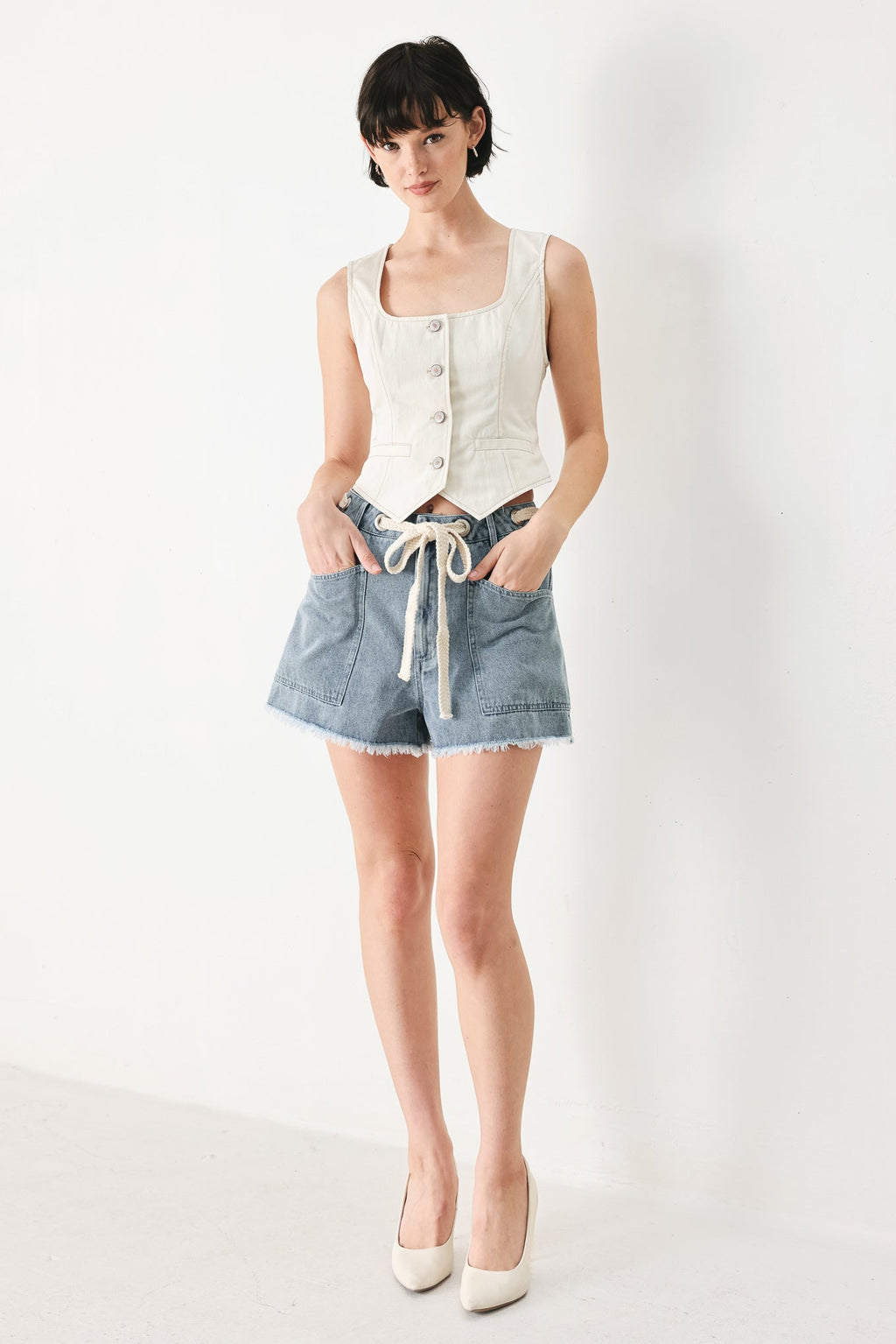 BEACH DAY DENIM SHORTS Flying Tomato