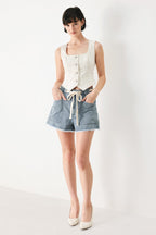 BEACH DAY DENIM SHORTS Flying Tomato