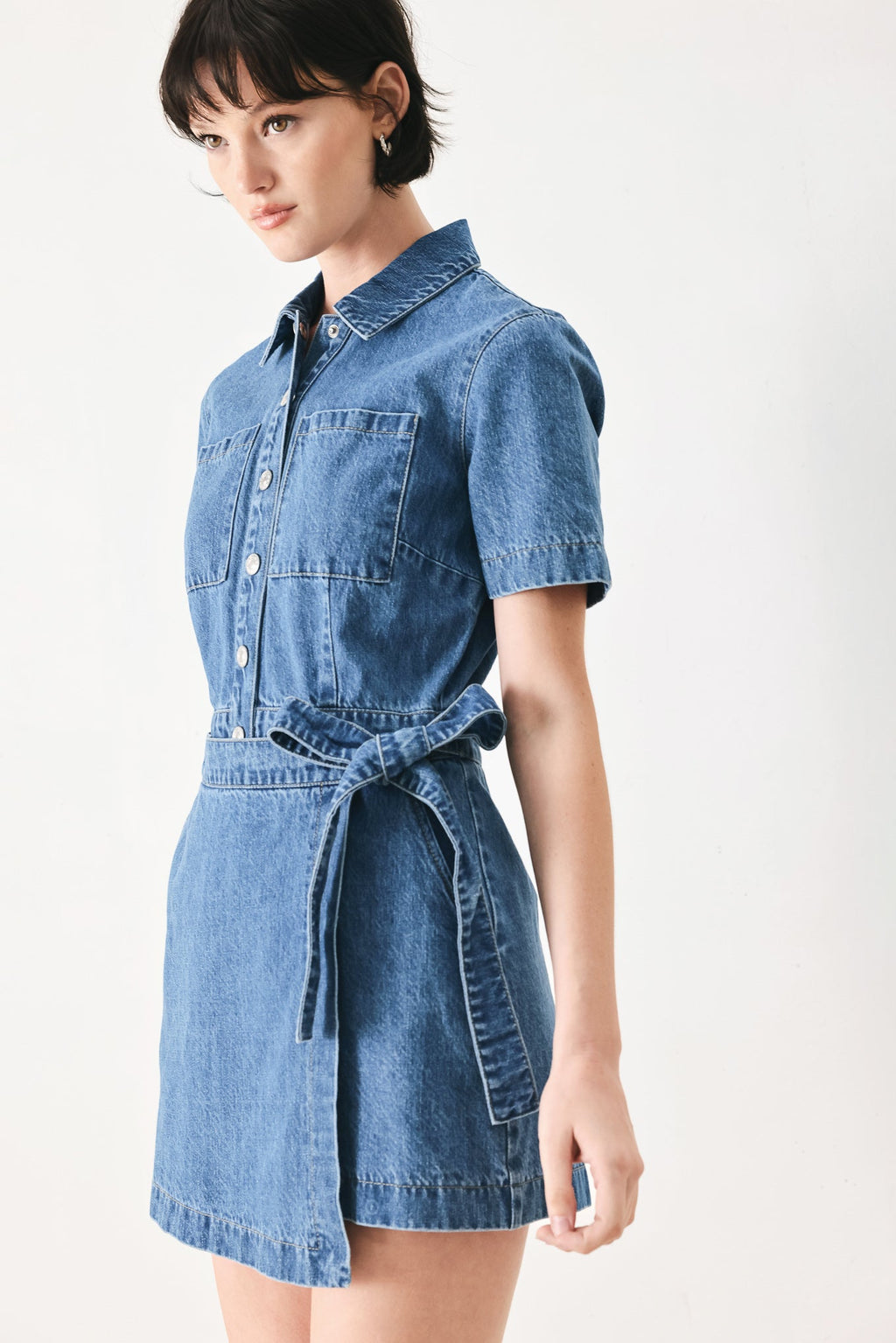 DAILY ROMANCE DENIM SKORT ROMPER Flying Tomato