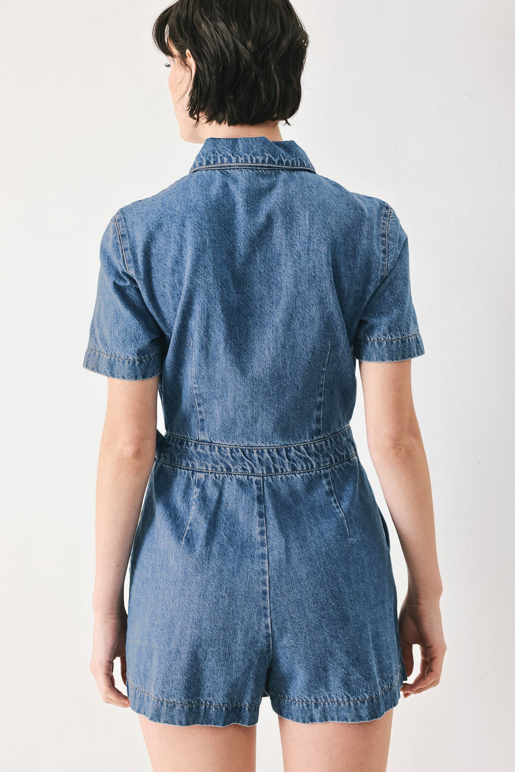 DAILY ROMANCE DENIM SKORT ROMPER Flying Tomato