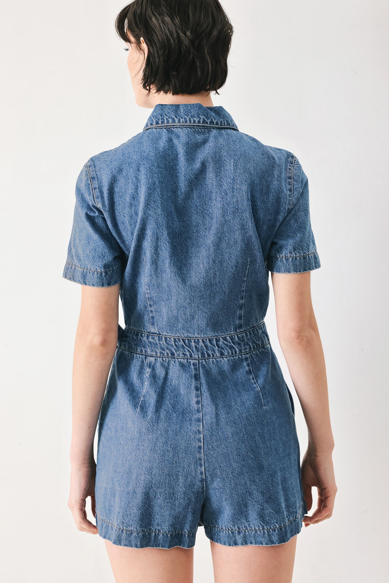 DAILY ROMANCE DENIM SKORT ROMPER Flying Tomato