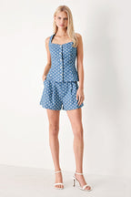 FLIRTY DOTS TIE WOVEN SHORTS Flying Tomato