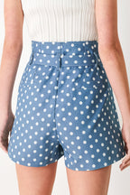 FLIRTY DOTS TIE WOVEN SHORTS Flying Tomato