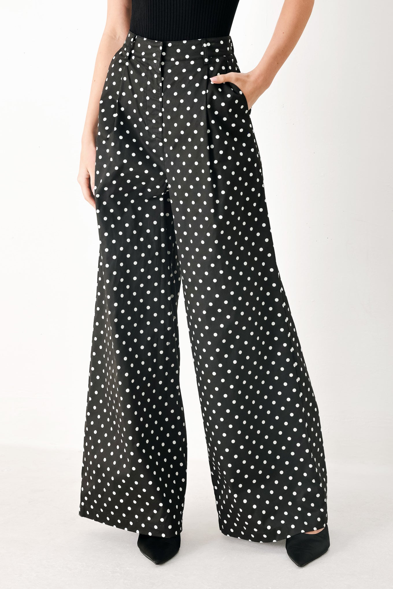 FOREVER CHIC POLKA WOVEN PANTS Flying Tomato